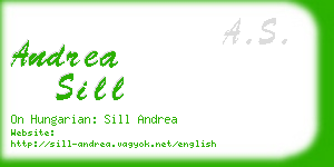 andrea sill business card